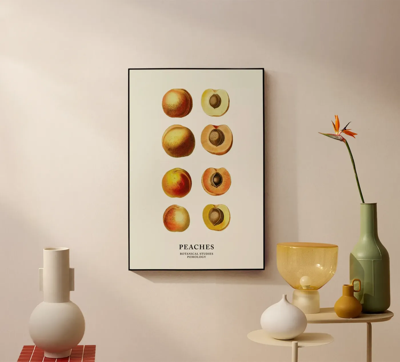 Peaches plexiglas de Flora & Fauna