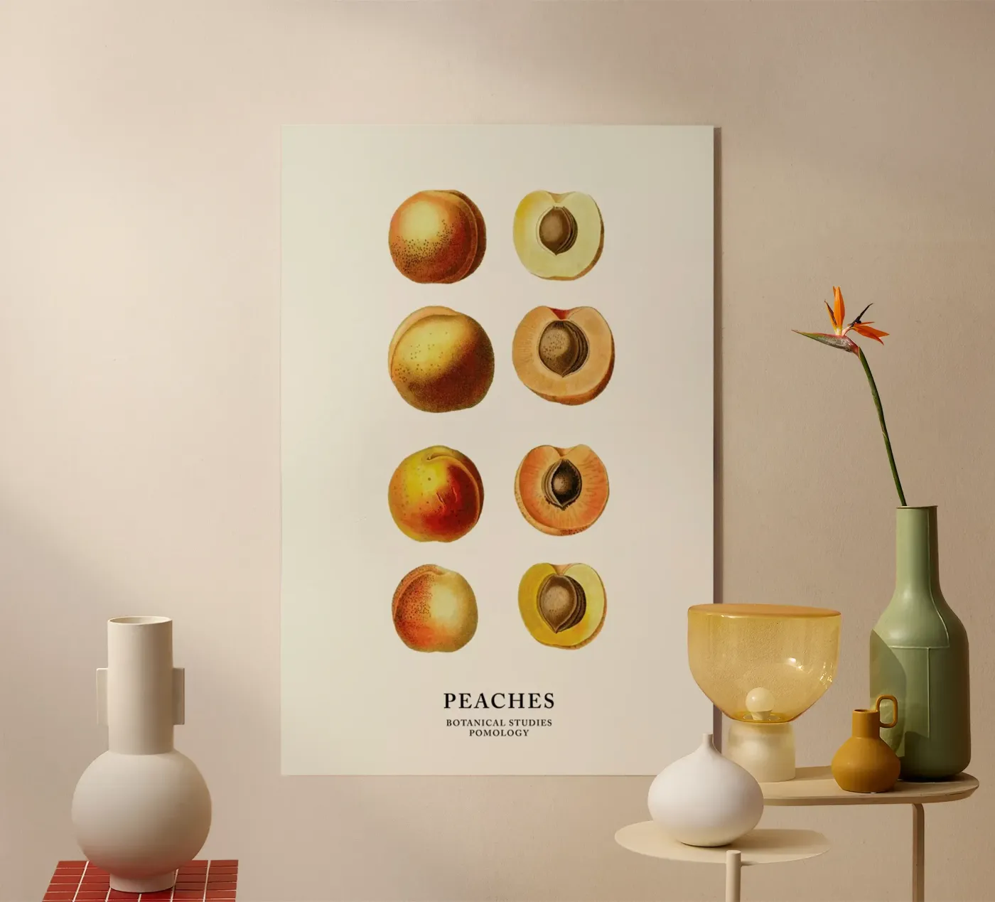 Peaches plexiglas de Flora & Fauna