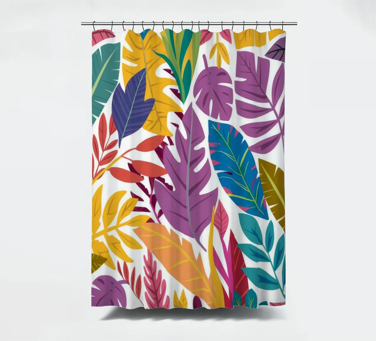 Autumnal Jungle Mix shower curtain by Grande Serene