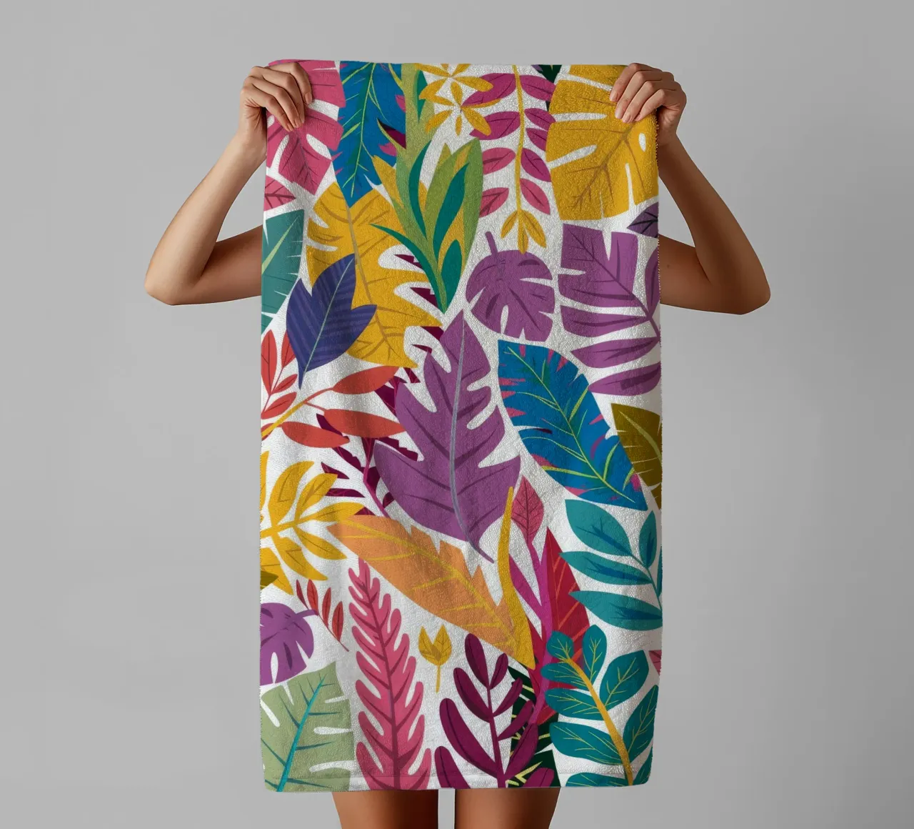 Mélange de jungle automnale serviette de bain de Grande Serene