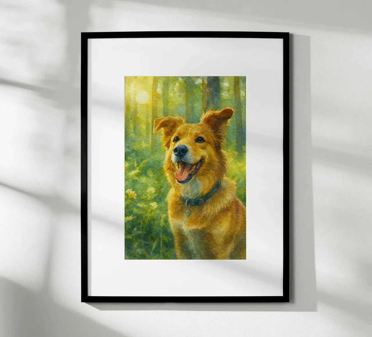 cane pittura disegno poster con telaio in plastica da lauraa