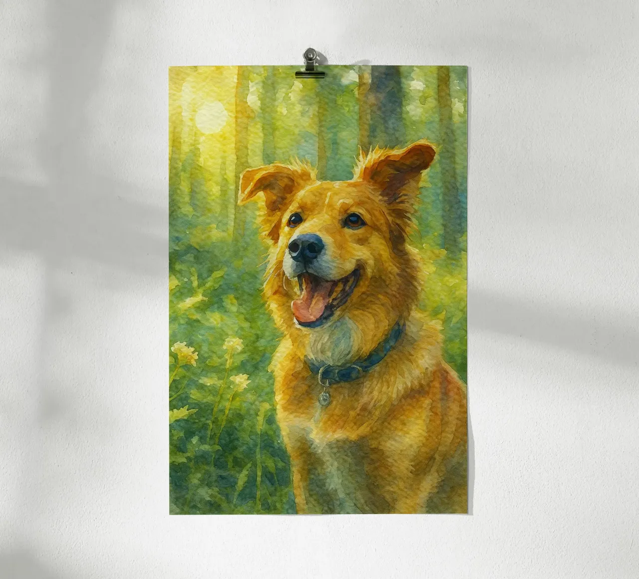 cane pittura disegno poster con telaio in plastica da lauraa