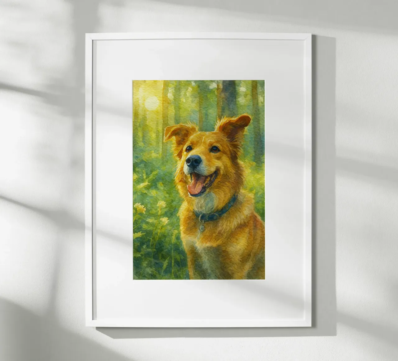 cane pittura disegno poster con telaio in plastica da lauraa