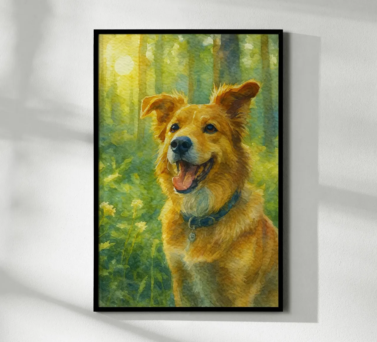 cane pittura disegno poster con telaio in plastica da lauraa
