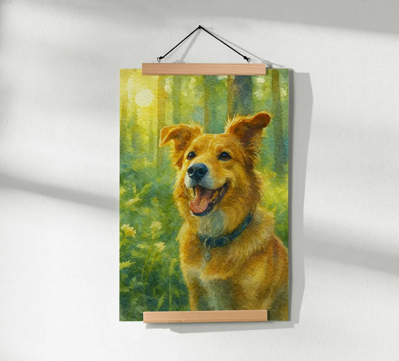 cane pittura disegno poster con telaio in plastica da lauraa