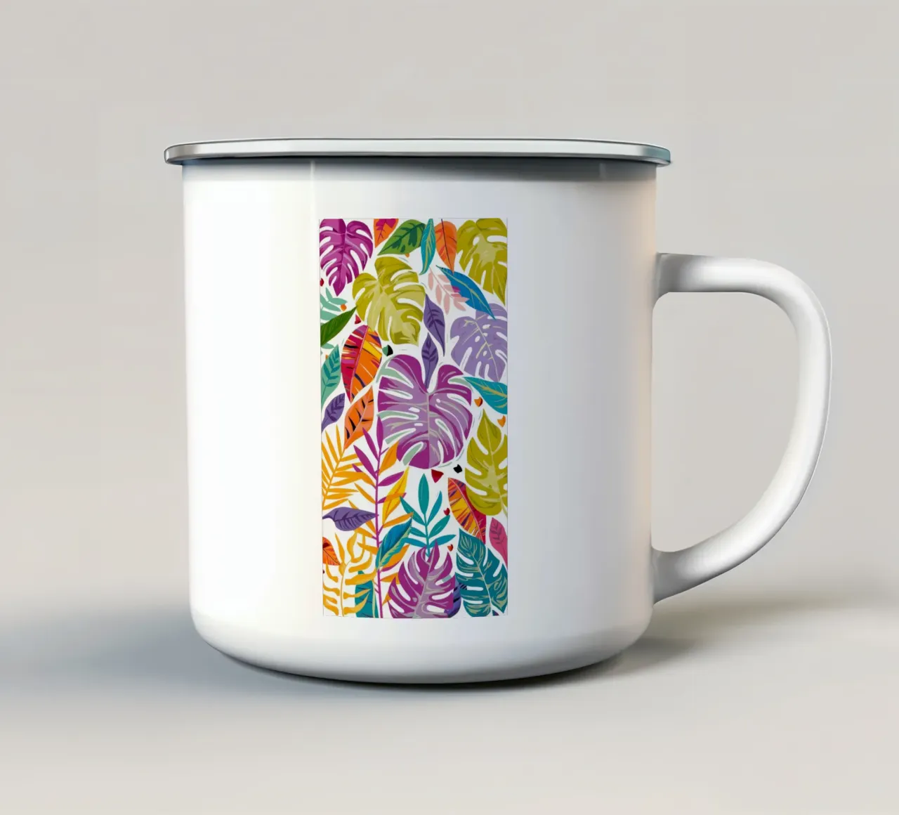 Gioco delle foglie di ametista tazza in smalto da Grande Serene