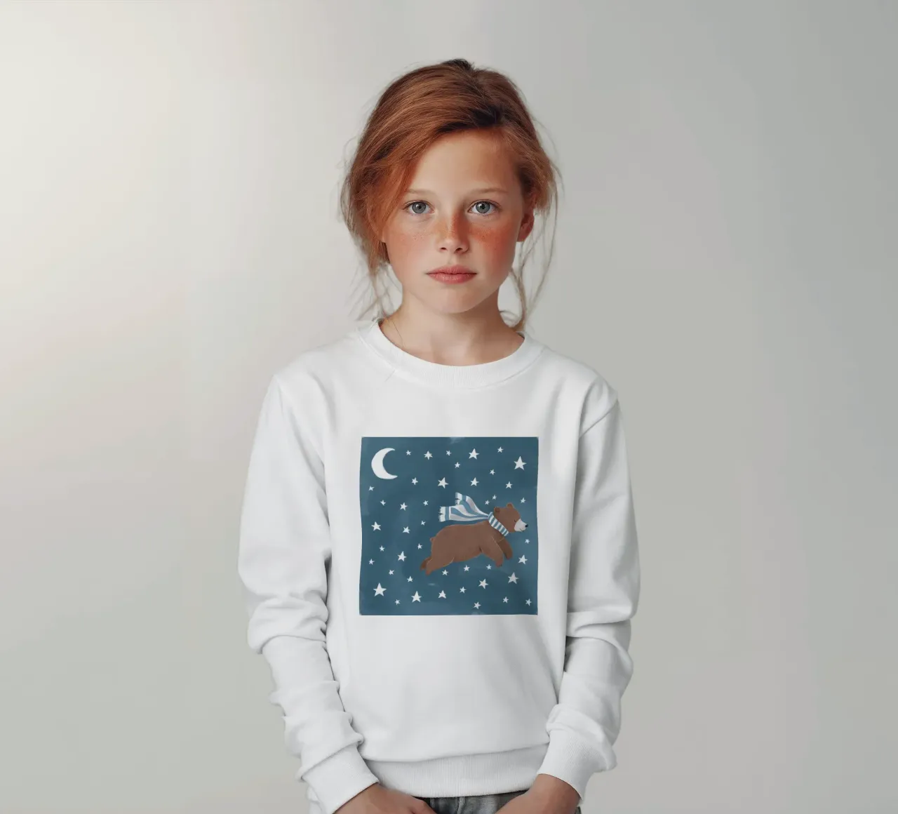 Orso della notte stellata felpa bambino da Lumie Layers