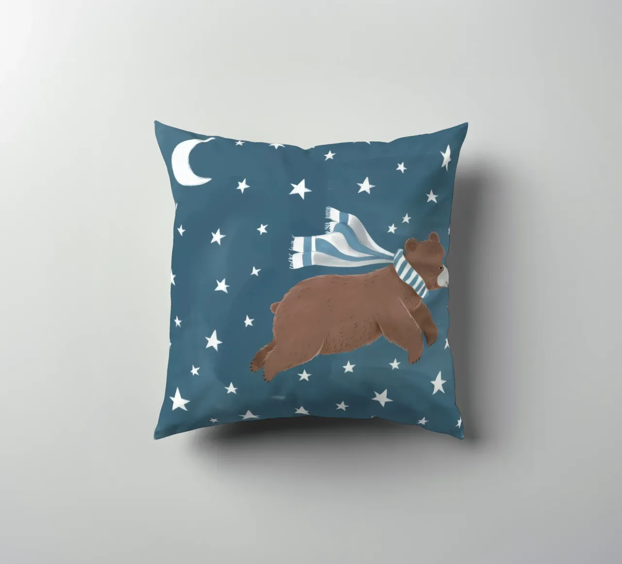 Orso della notte stellata cuscino da Lumie Layers