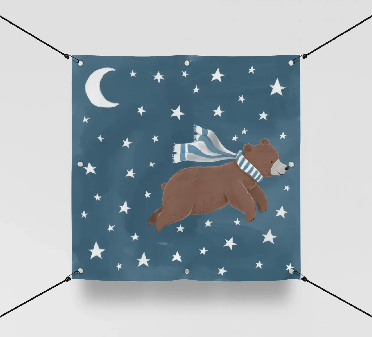 Orso della notte stellata telo in pvc da Lumie Layers