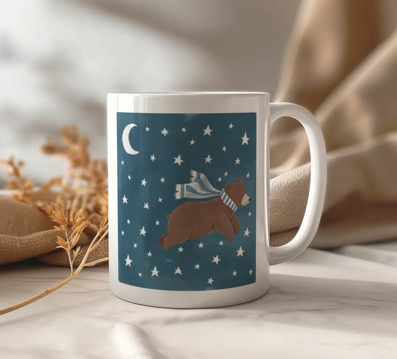 Orso della notte stellata tazza in ceramica da Lumie Layers