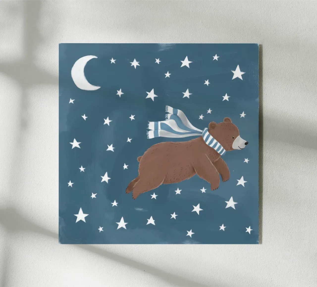 Orso della notte stellata plexiglass da Lumie Layers