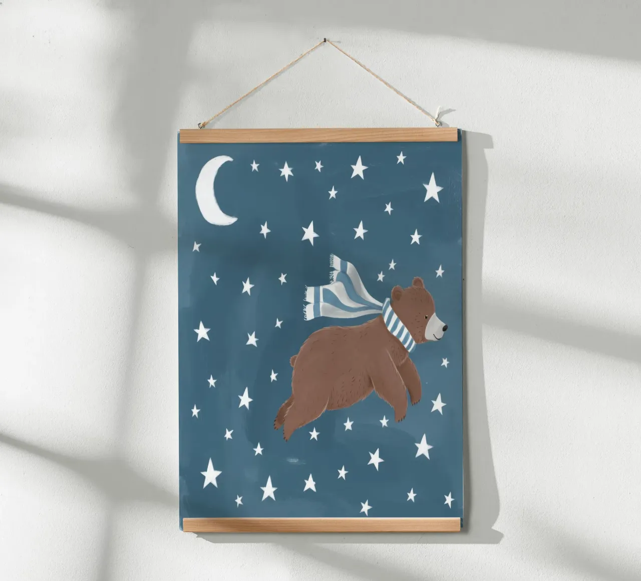Orso della notte stellata poster da Lumie Layers