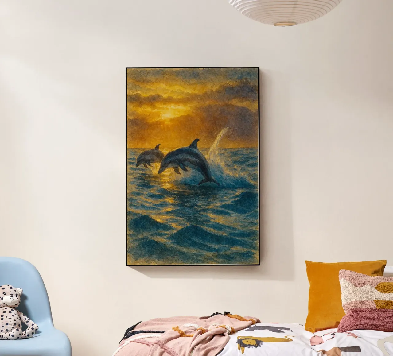Delphin Malerei Zeichnung Acryl-Glas von lauraa