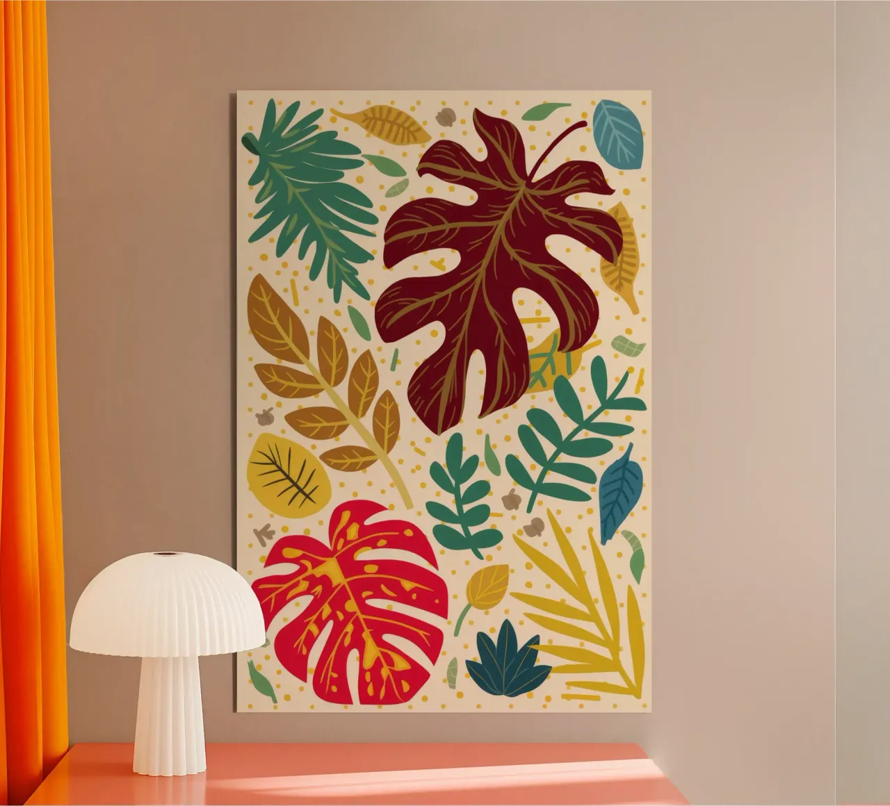 Ora d'oro Monstera alluminio dibond da Grande Serene