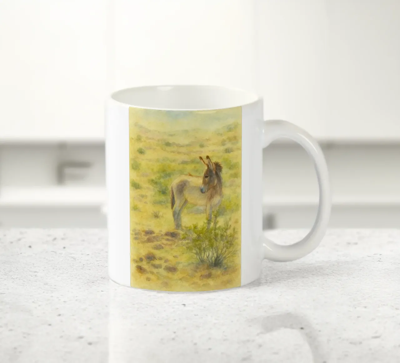 donkey painting drawing ceramic mug by lauraa