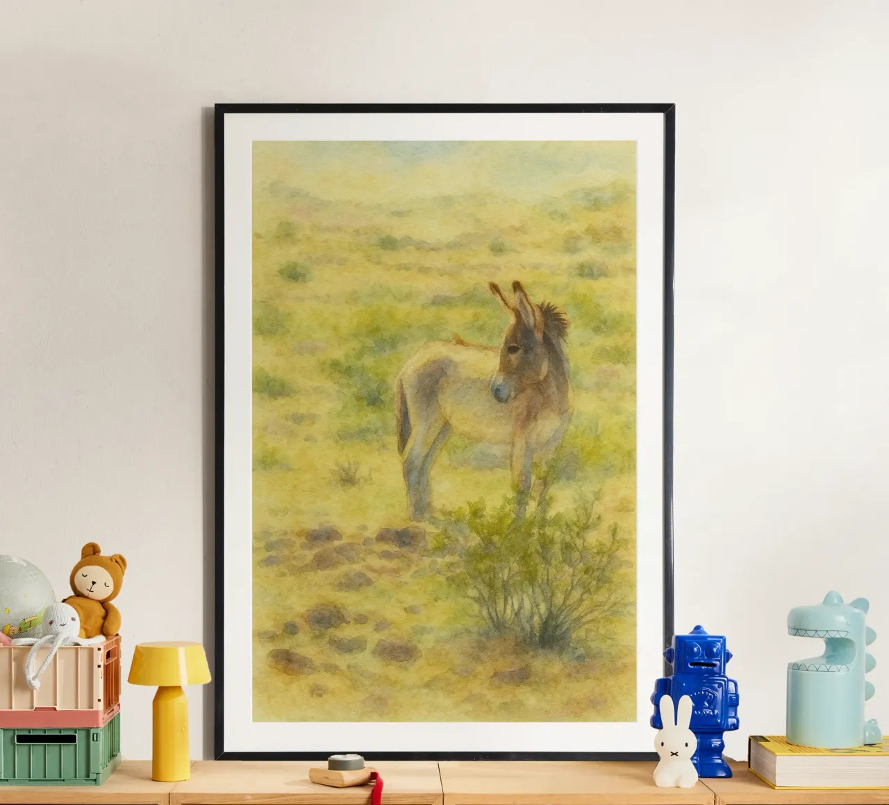 asino pittura disegno poster con telaio in plastica da lauraa