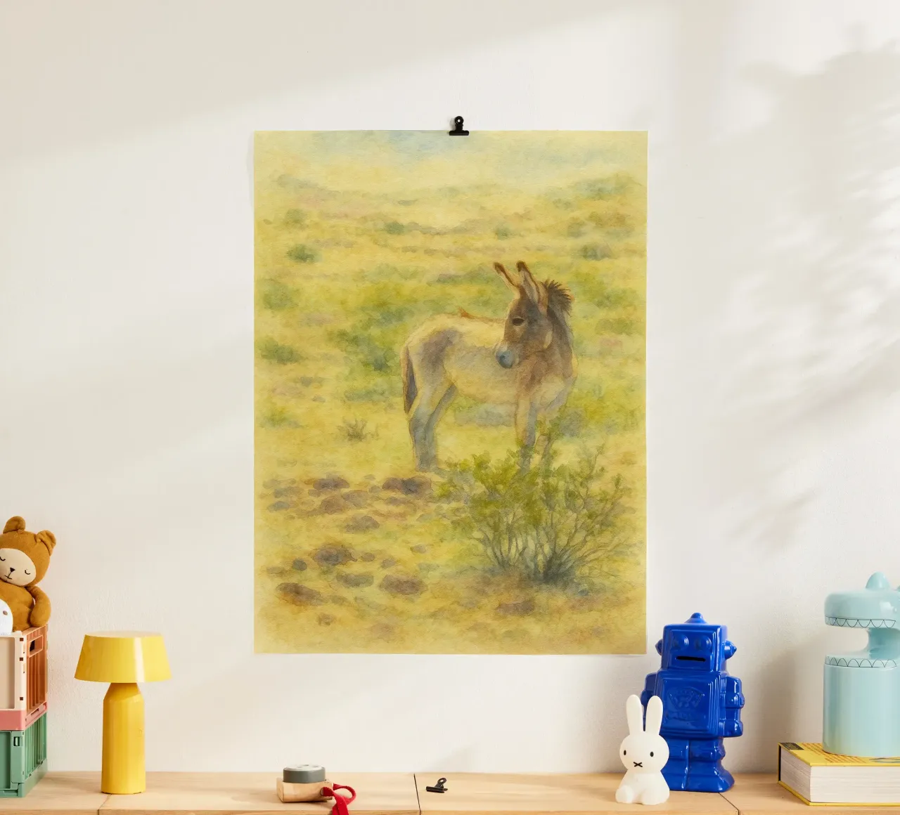 asino pittura disegno poster con telaio in plastica da lauraa