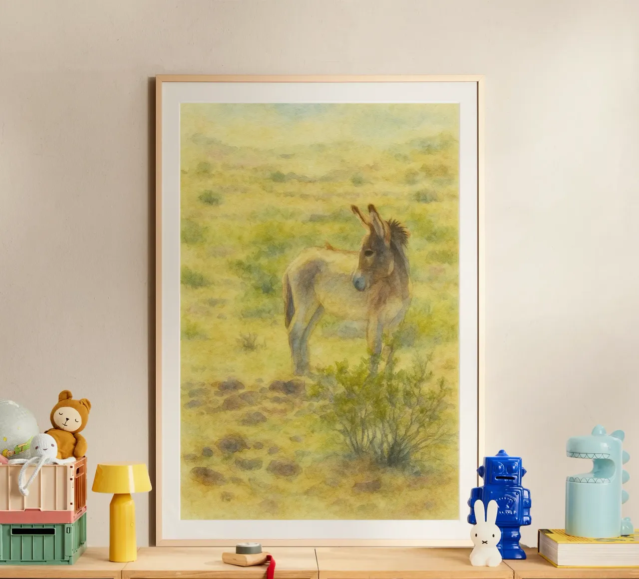 asino pittura disegno poster con telaio in plastica da lauraa