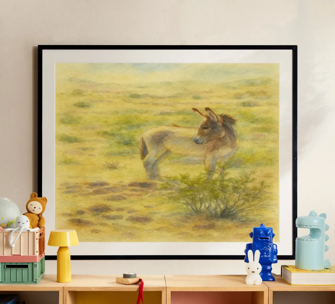 asino pittura disegno poster con telaio in plastica da lauraa