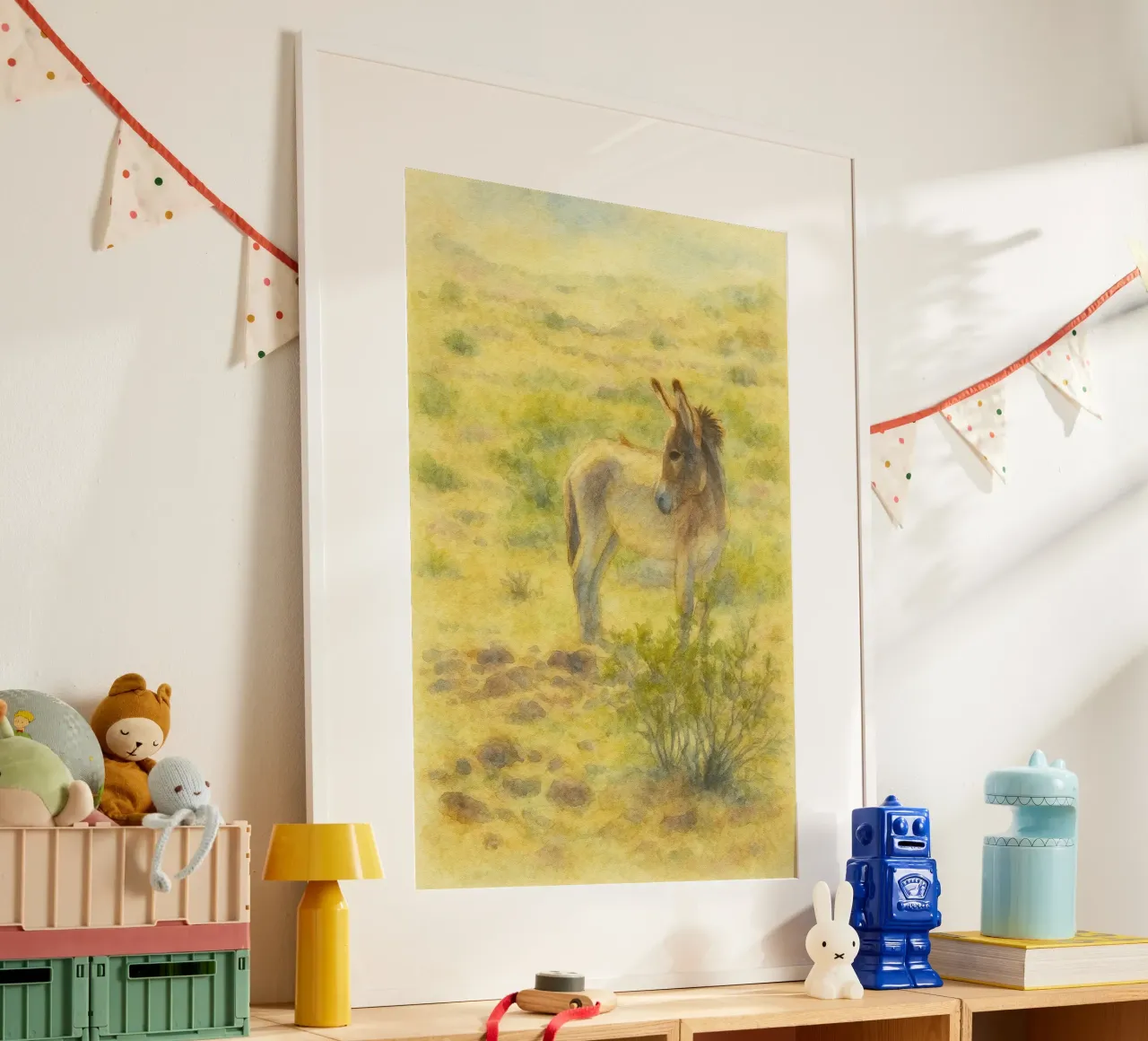 asino pittura disegno poster con telaio in plastica da lauraa
