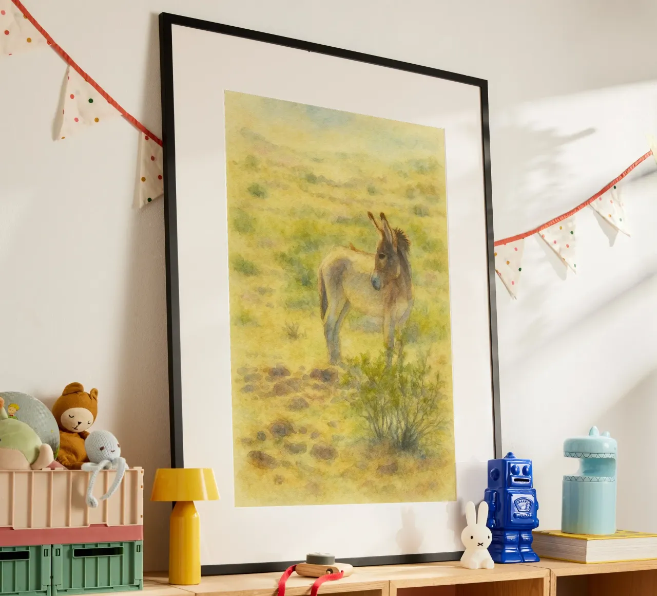 asino pittura disegno poster con telaio in plastica da lauraa