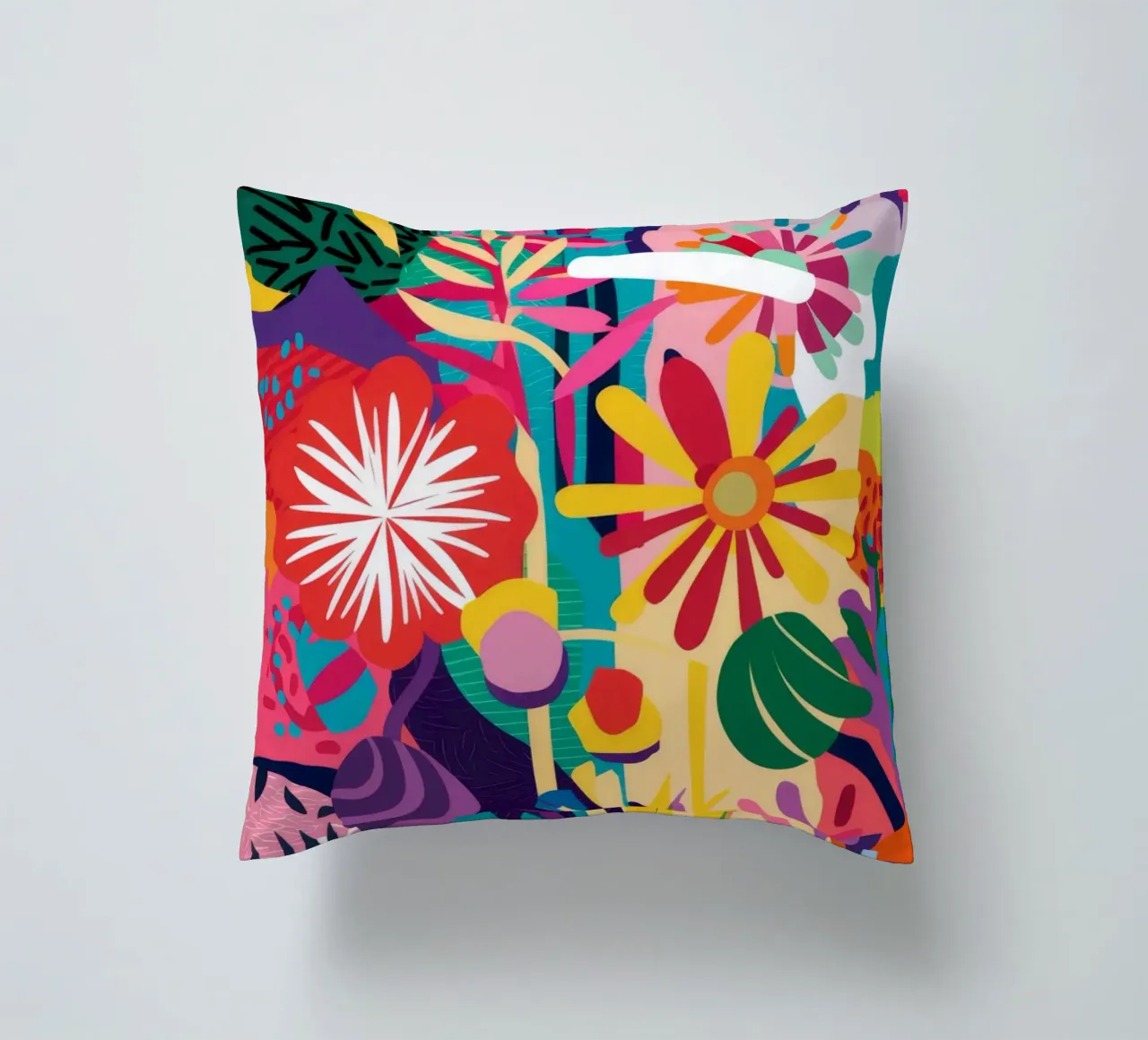 Neon Floral Kollision Kissen von Grande Serene