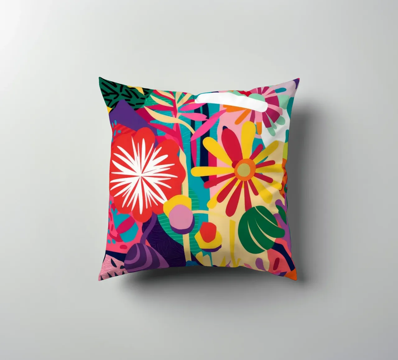 Neon Floral Kollision Kissen von Grande Serene