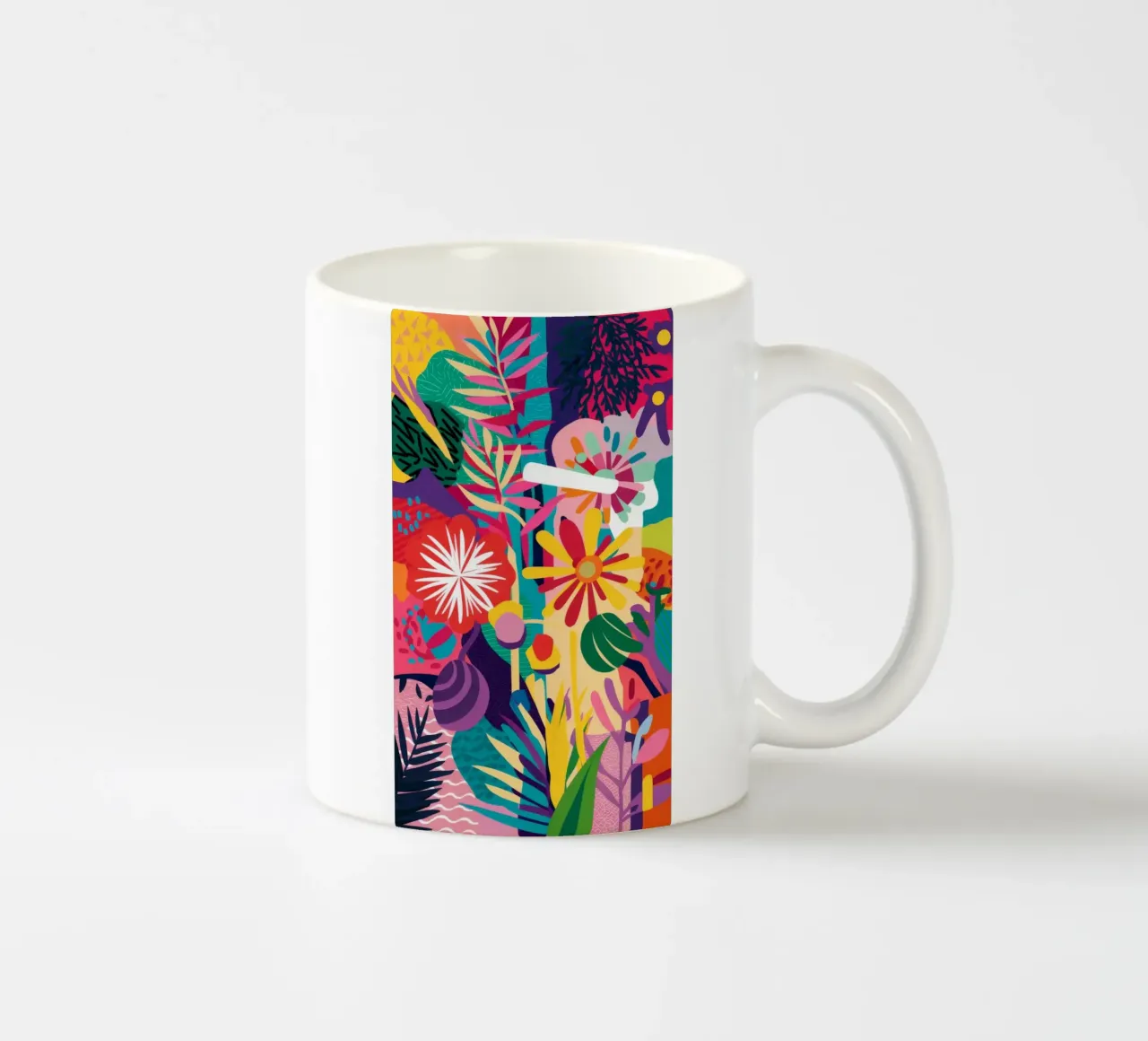 Collisione floreale al neon tazza in ceramica da Grande Serene