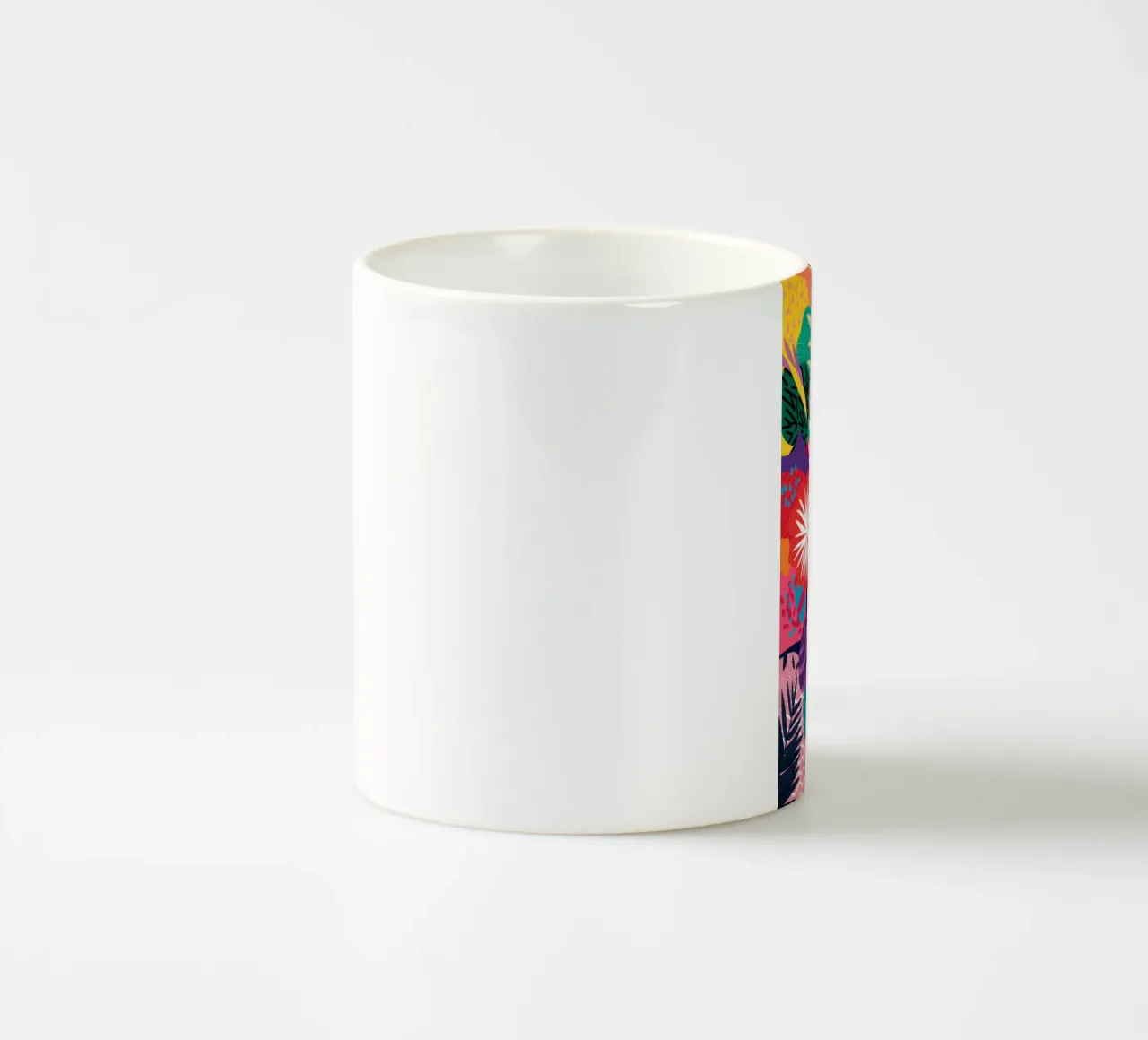 Collisione floreale al neon tazza in ceramica da Grande Serene