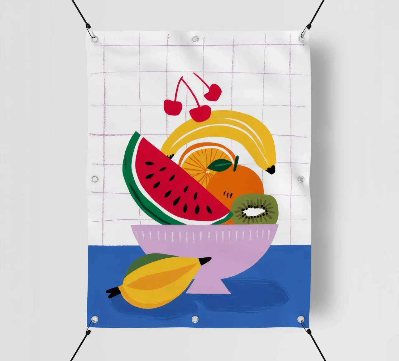 Festa della frutta pop art telo in pvc da Moonlite Desire