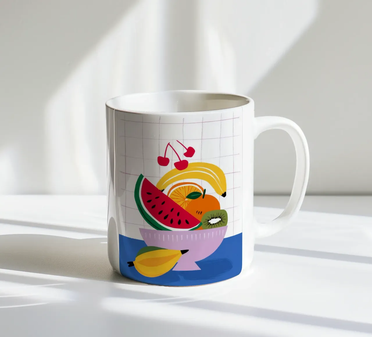 Festa della frutta pop art tazza in ceramica da Moonlite Desire