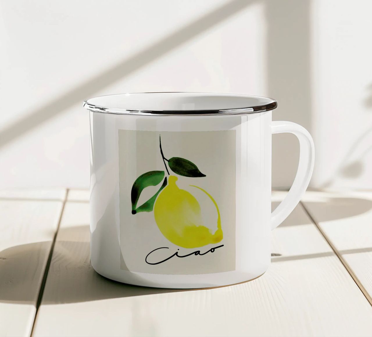 Ciao tazza in smalto da Ekaterina Koroleva