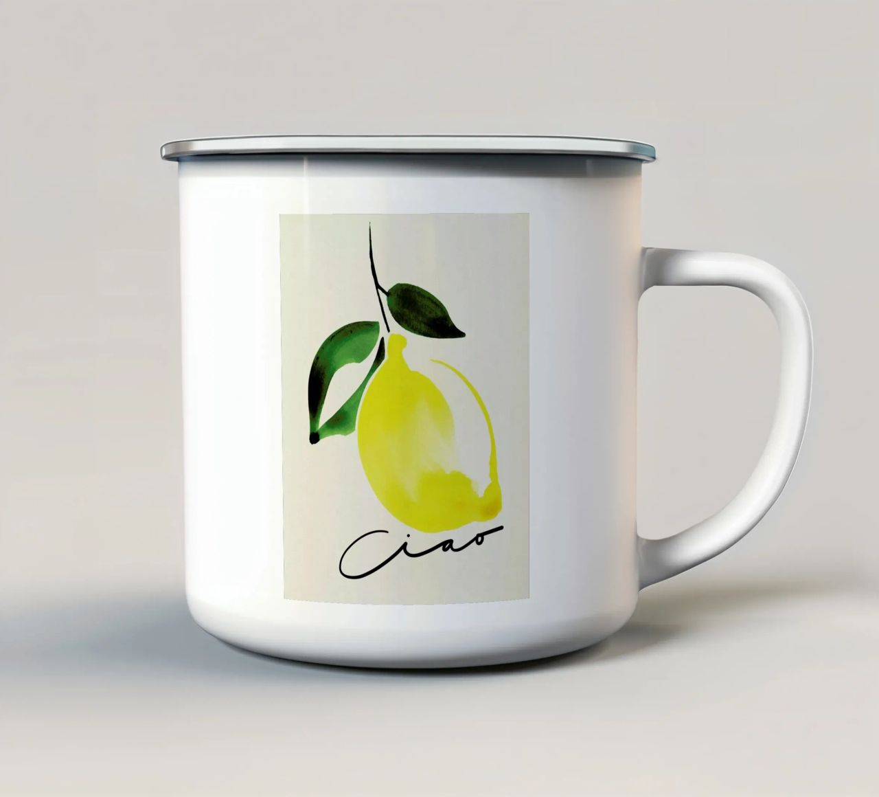 Ciao tazza in smalto da Ekaterina Koroleva