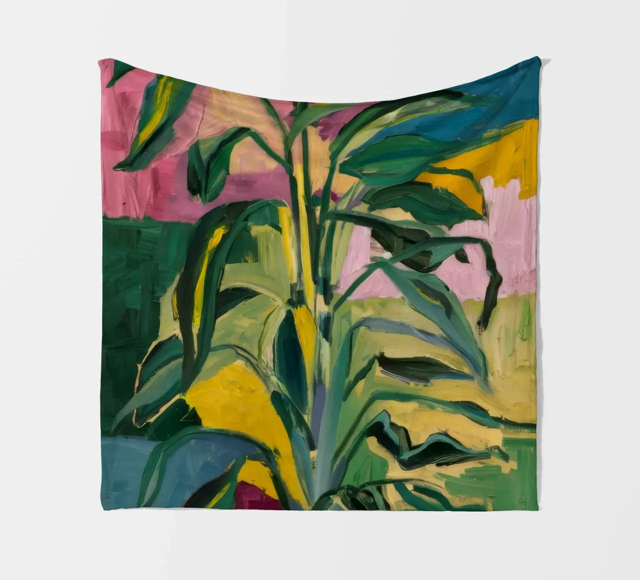 Verdant Pot Pop fleece blanket by Vivid Reverie