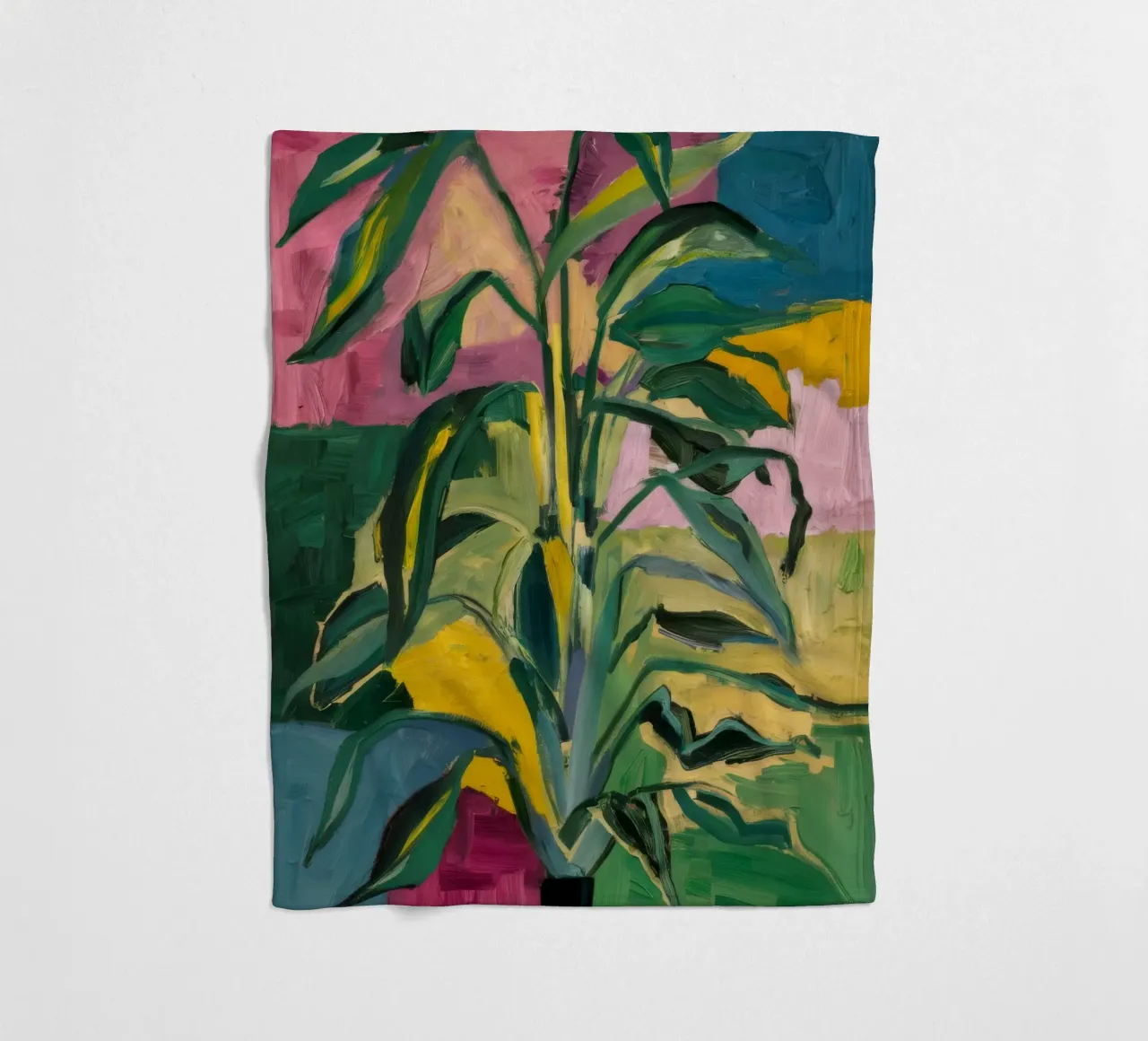 Verdant Pot Pop fleece blanket by Vivid Reverie