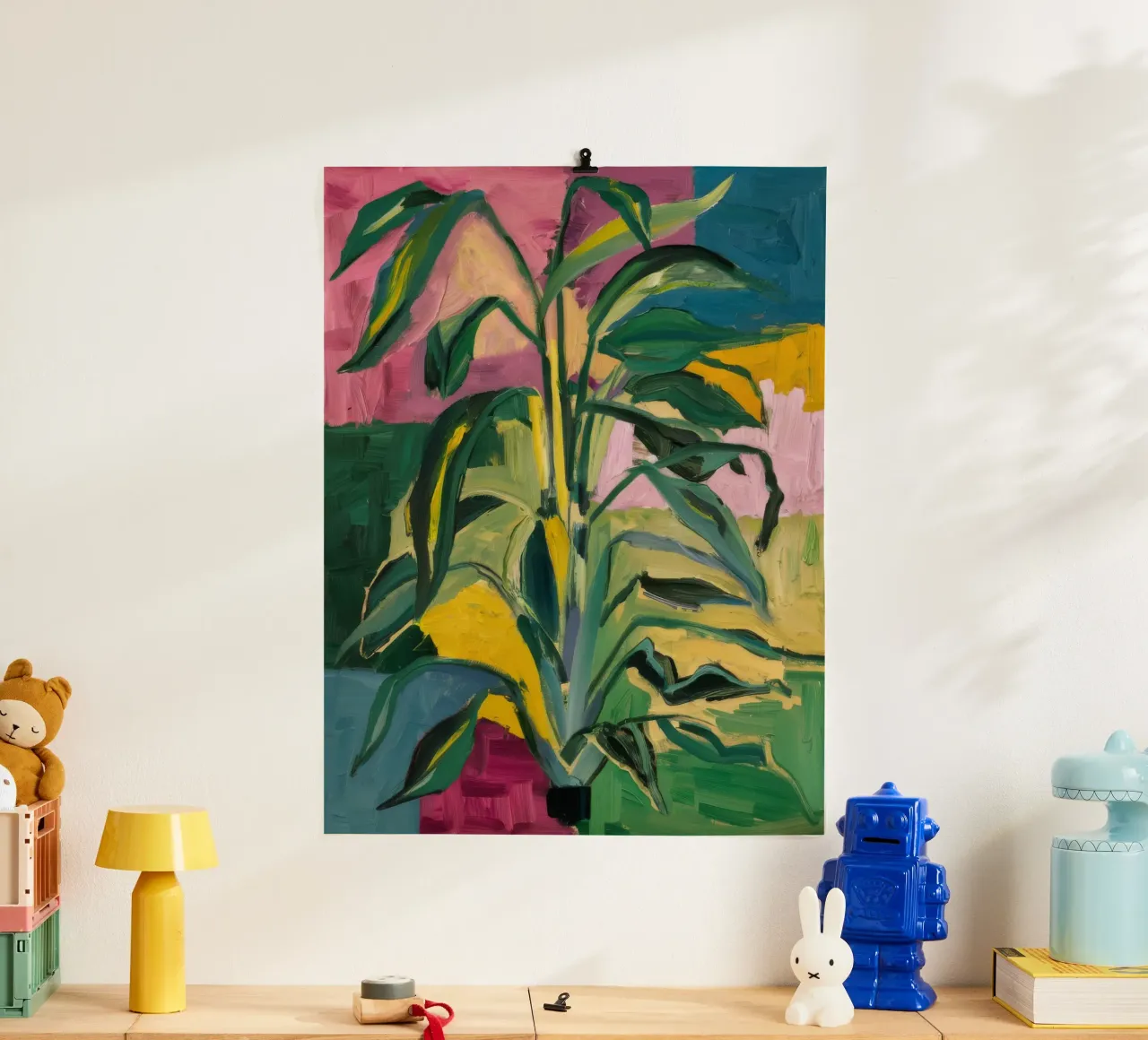 Vaso Verdant Pop poster con telaio in alluminio da Vivid Reverie