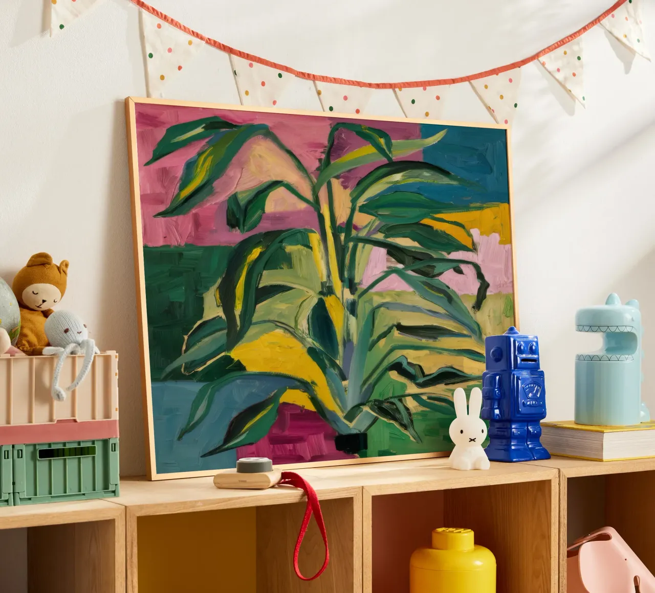 Vaso Verdant Pop poster con telaio in alluminio da Vivid Reverie