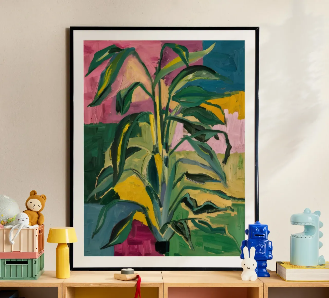 Vaso Verdant Pop poster con telaio in alluminio da Vivid Reverie