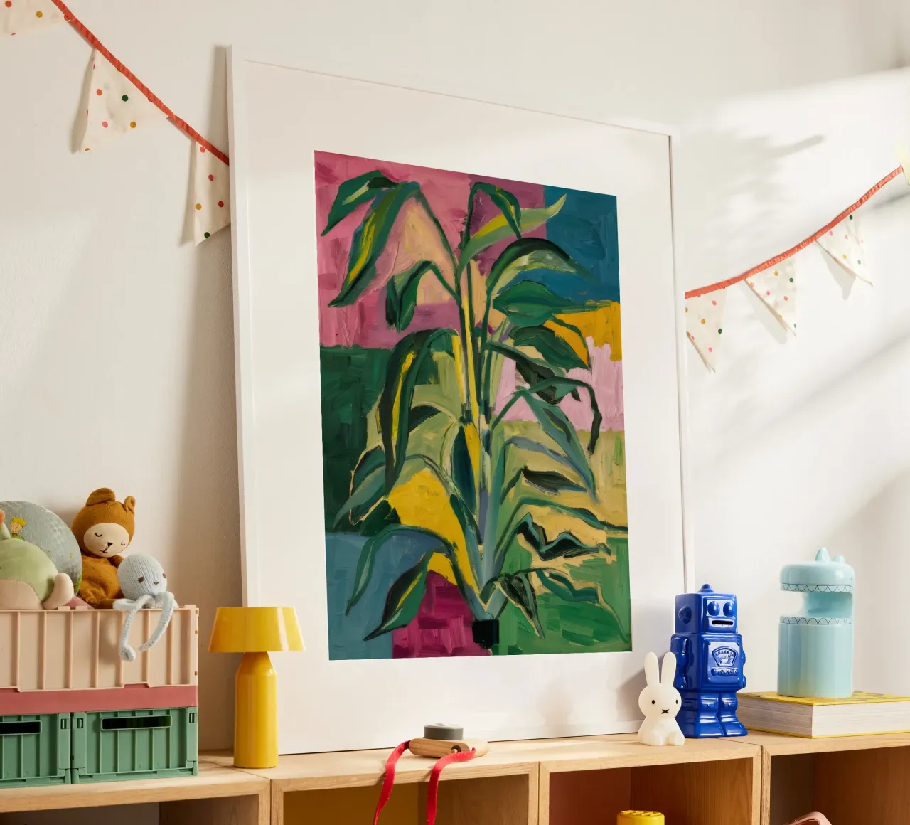 Vaso Verdant Pop poster con telaio in alluminio da Vivid Reverie