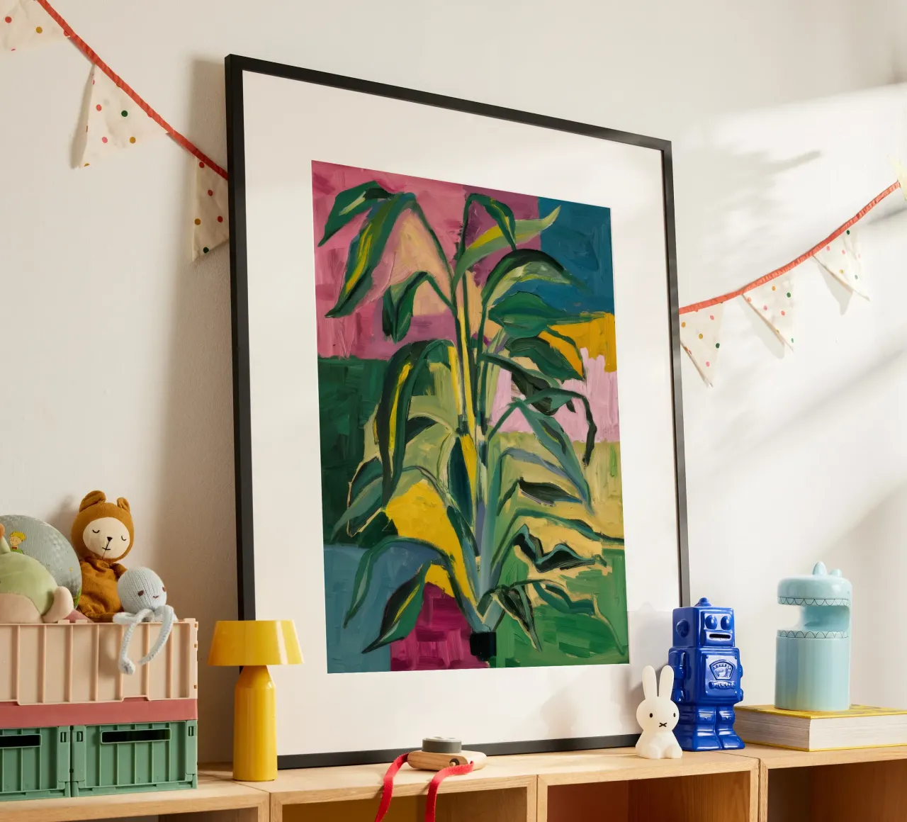 Vaso Verdant Pop poster con telaio in alluminio da Vivid Reverie