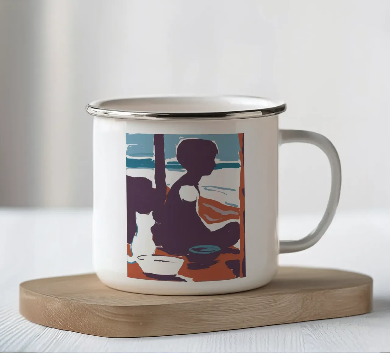 Forme astratte Giocare tazza in smalto da Lumie Layers