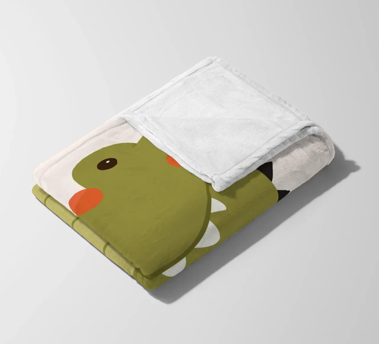 Crocodile, Animal Portrait fleece blanket by The Printed Sparrow