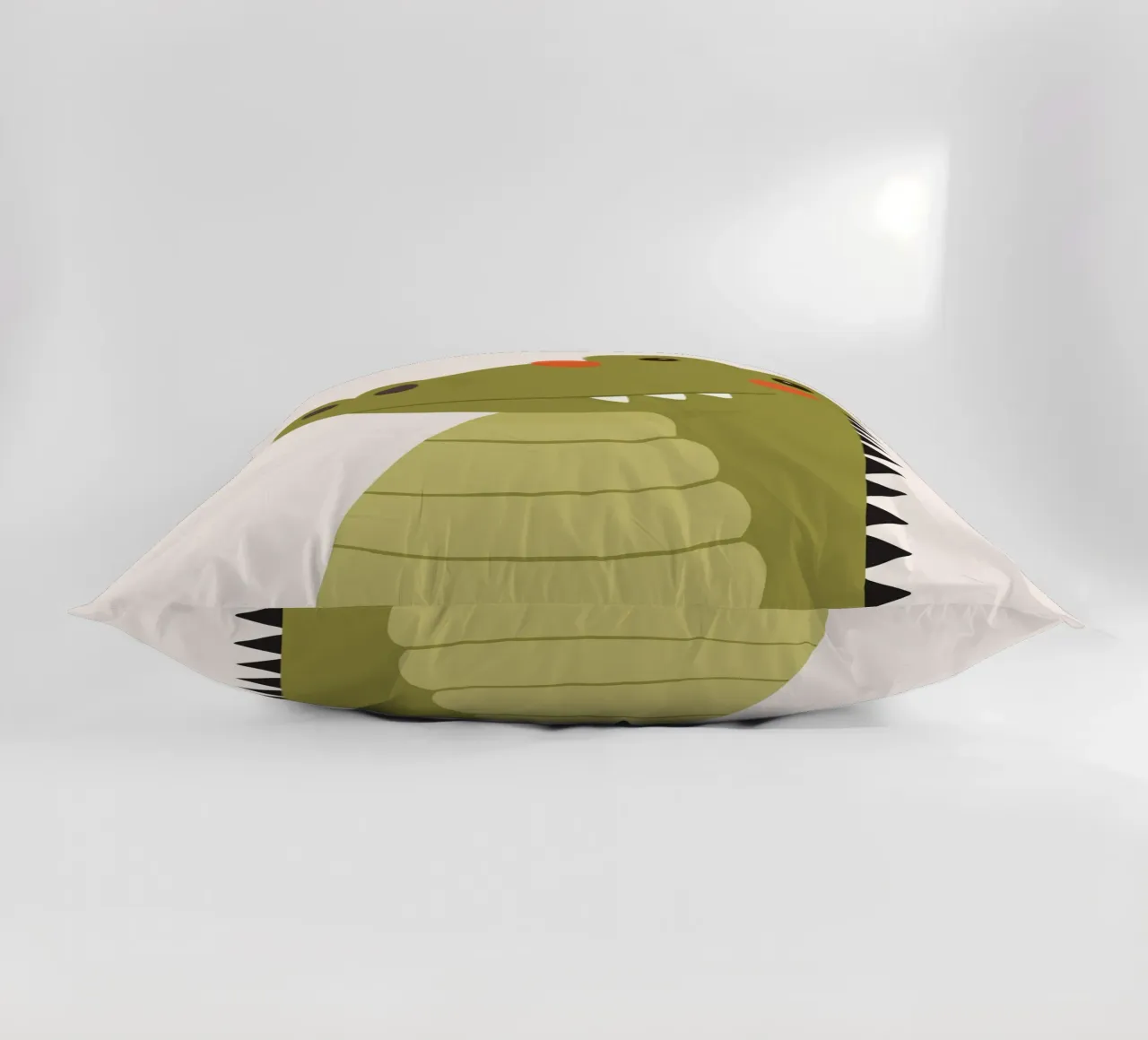 Crocodile, Animal Portrait decorative cushion by The Printed Sparrow