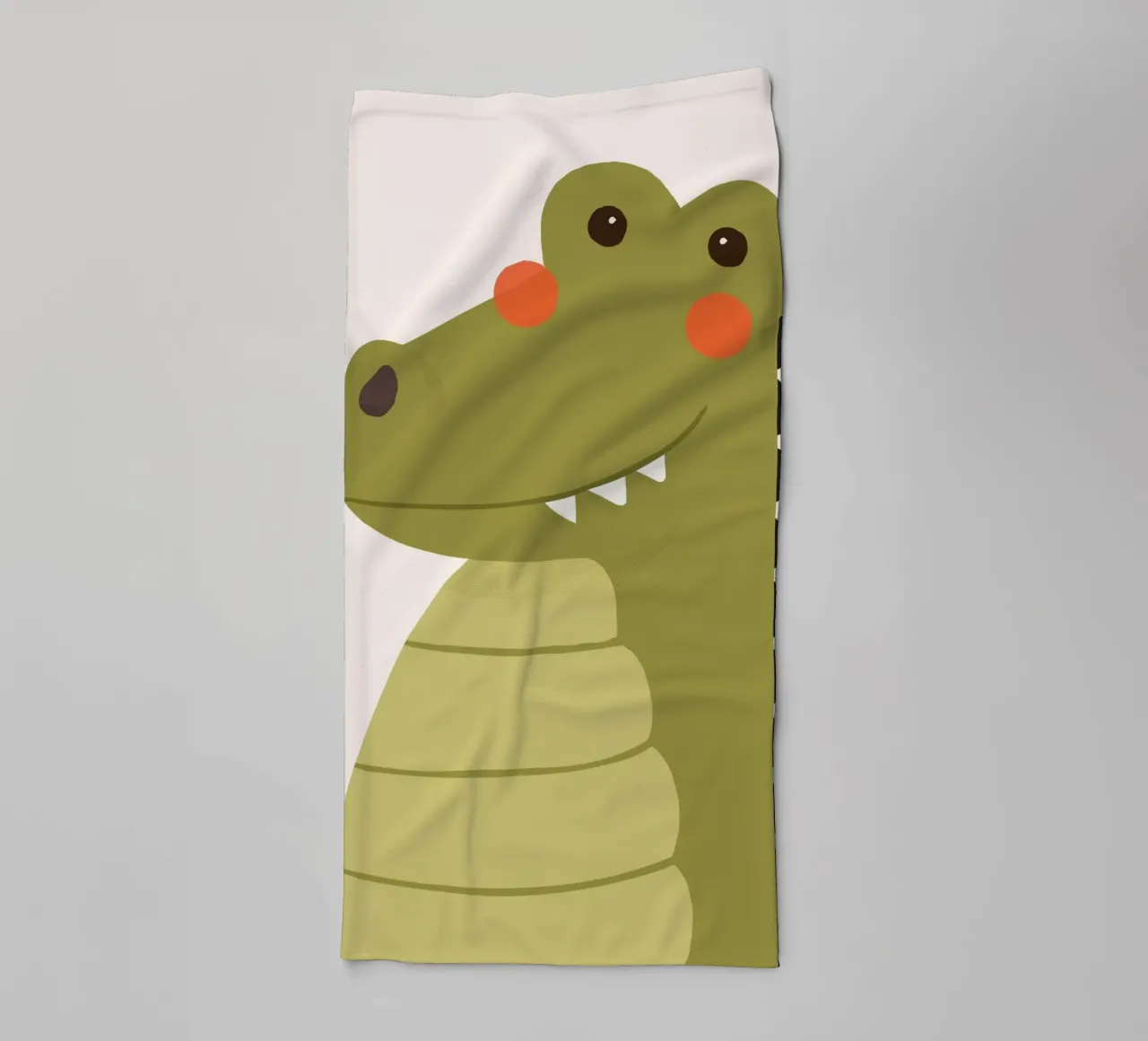 Krokodil, Tierportrait Handtuch von The Printed Sparrow
