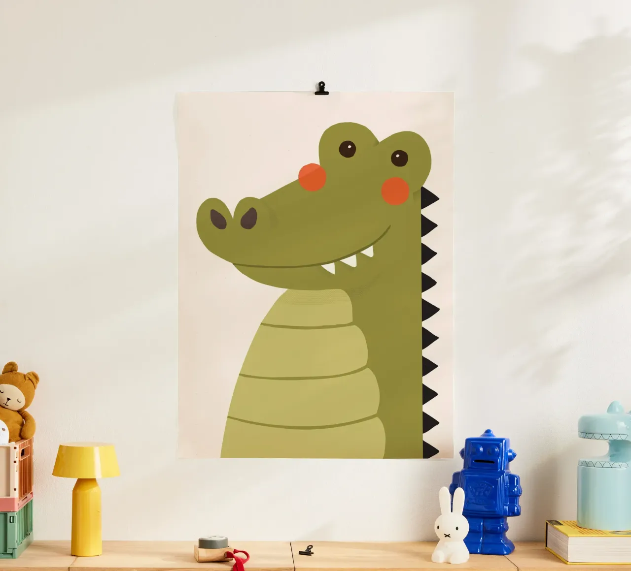 Crocodile, Animal Portrait Poster von The Printed Sparrow