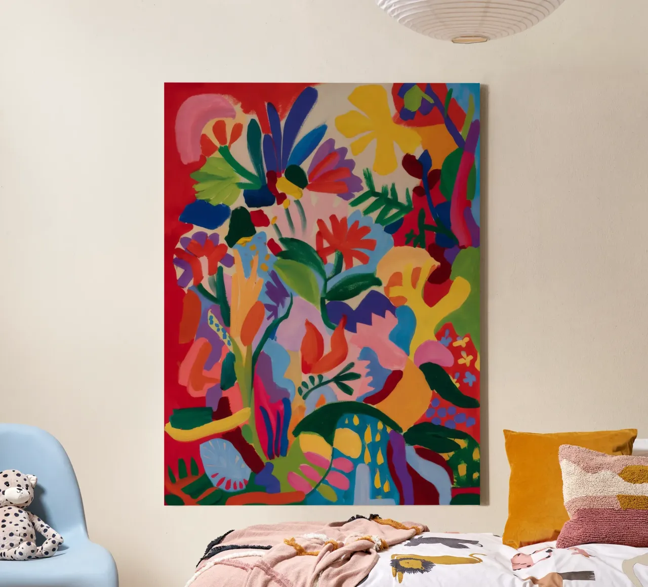 Jungle Chromatic Riot tela con Cornice a cassetta da Vivid Reverie