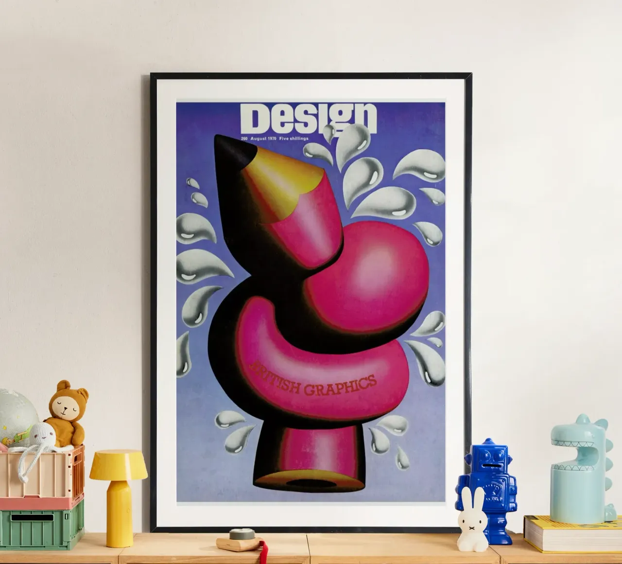 1970 August Design Magazine poster da Hemingway Design