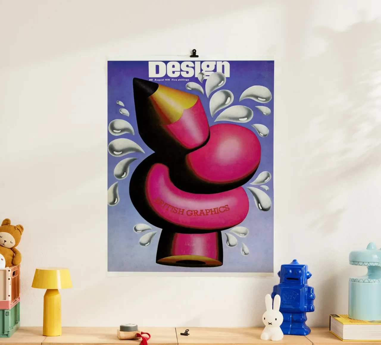1970 August Design Magazine poster da Hemingway Design