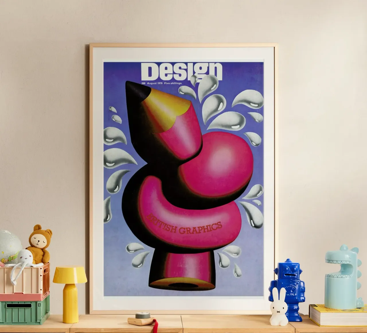 1970 August Design Magazine poster da Hemingway Design
