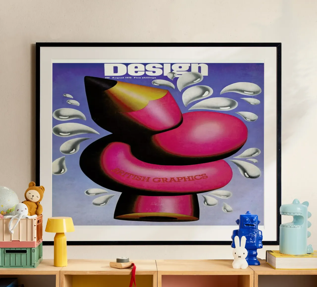1970 August Design Magazine poster da Hemingway Design